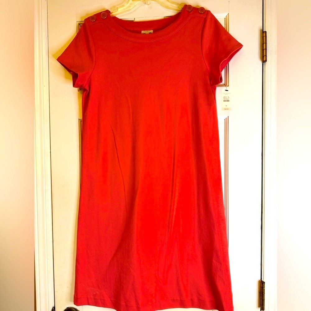 Talbots Coral‎ Midi Dress, M, NWT
